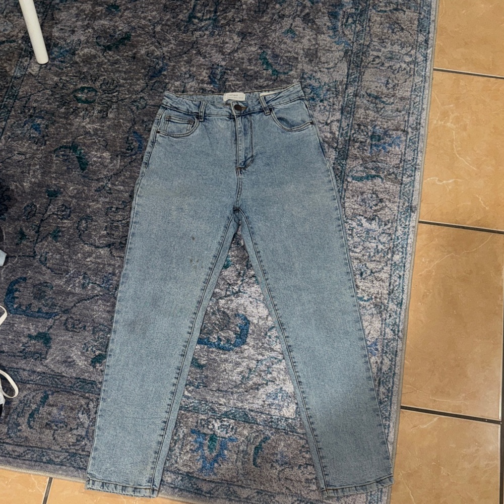 Cotton On Light Blue Straight Leg Jeans